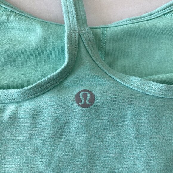 Lululemon Power Y Tank (mint green / light green) size 6 - Picture 5 of 6